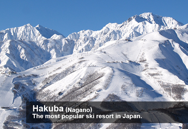 Hakuba (Nagano) The most popular ski resort in Japan.