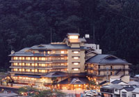 Hotel facade at night